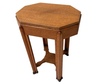 Art Deco Amsterdamse School Octagonal Side Table, 1920s